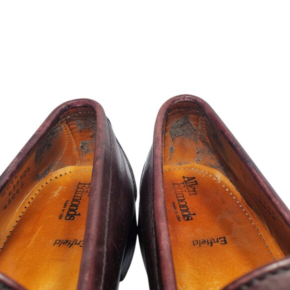 Allen Edmonds Enfield Kiltie Tassel Loafers Men's 10 Moc-Toe Burgundy - Picture 7 of 9